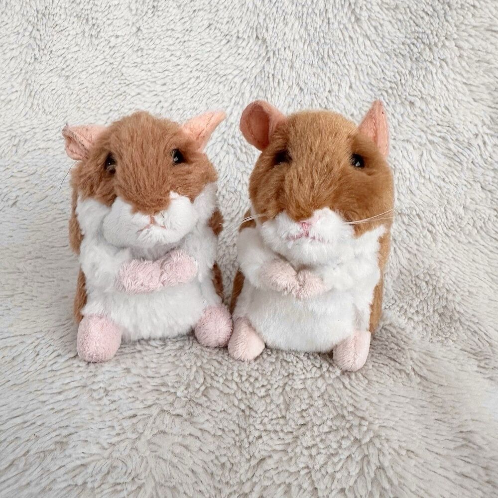 Douglas Cuddle Toys Hamsters Lot Of 2 Stuffed Animal Gerbil